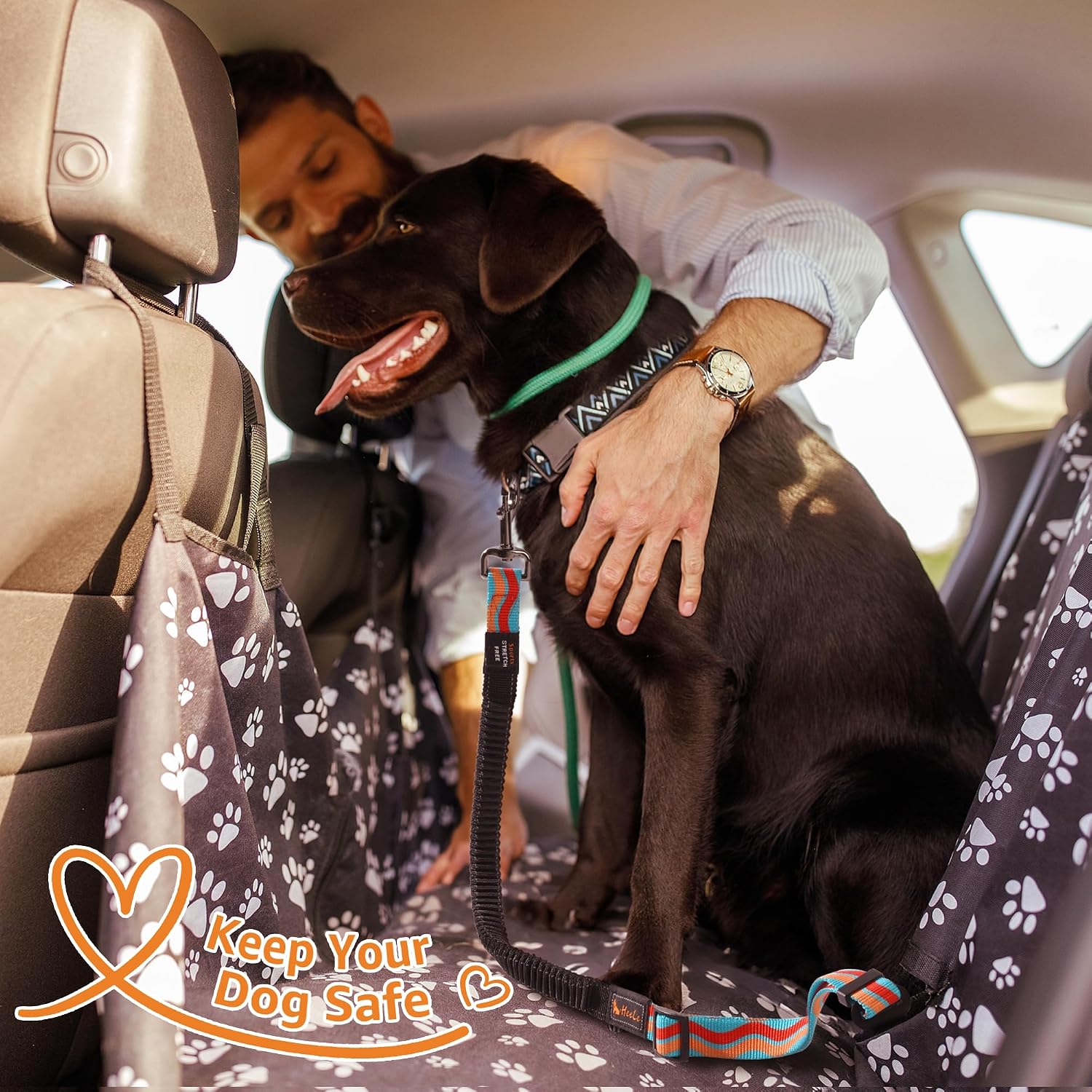 Detalle de AYADA Dog Seat Belt adjustable 1m for cars