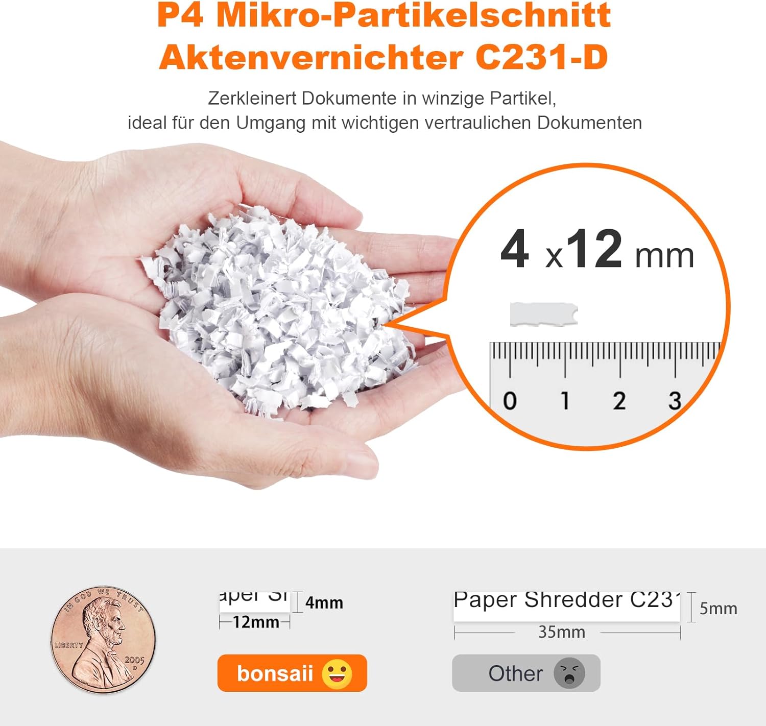 Thumbnail 2 de Bonsaii C231-D Aktenvernichter 16 L 🗄️