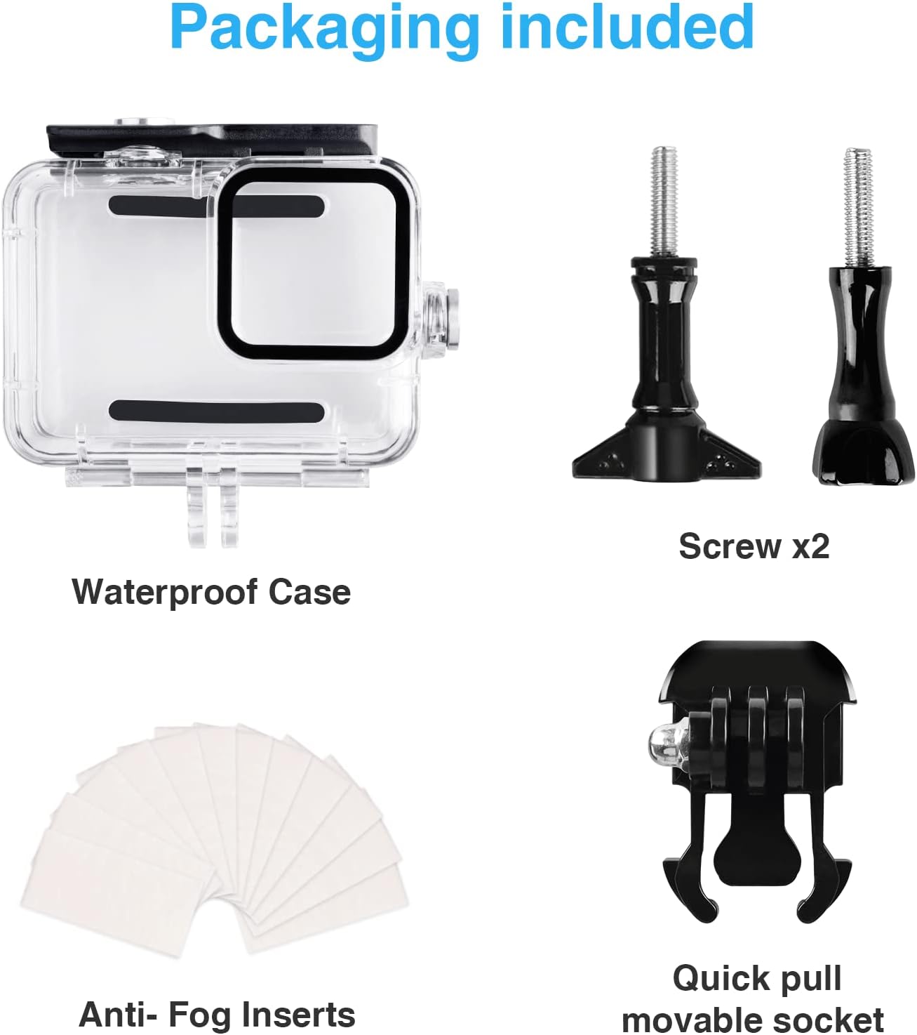 Detalle de REDTRON Waterproof Housing Case for GoPro Hero 13/12/11/10/9 (60M Diving Case)
