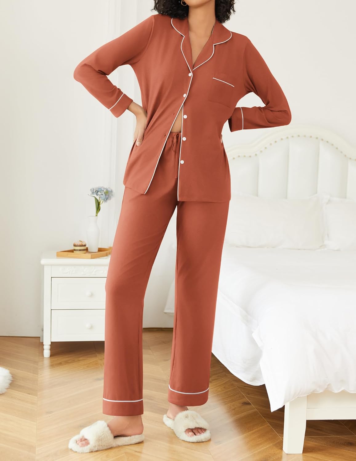 Detalle 1 de Ekouaer Women's Pajama Set, Rayon
