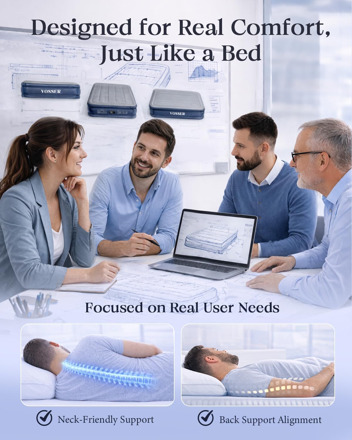 Thumbnail 2 de VOSSER Air Mattress Queen with Built-in Pump