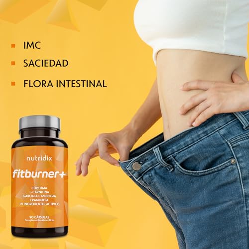 Detalle 2 de FitBurner - Quemagrasa de Nutridix: L-Carnitina + Garcinia Cambogia, 90 cápsulas para 3 meses