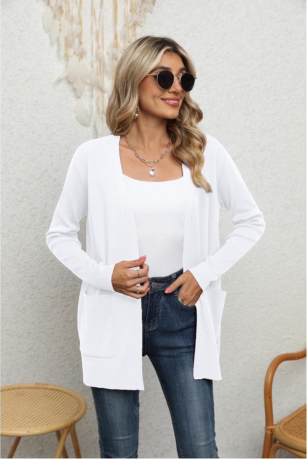Detalle 2 de Yommay Strickjacke Damen 100% Viskose