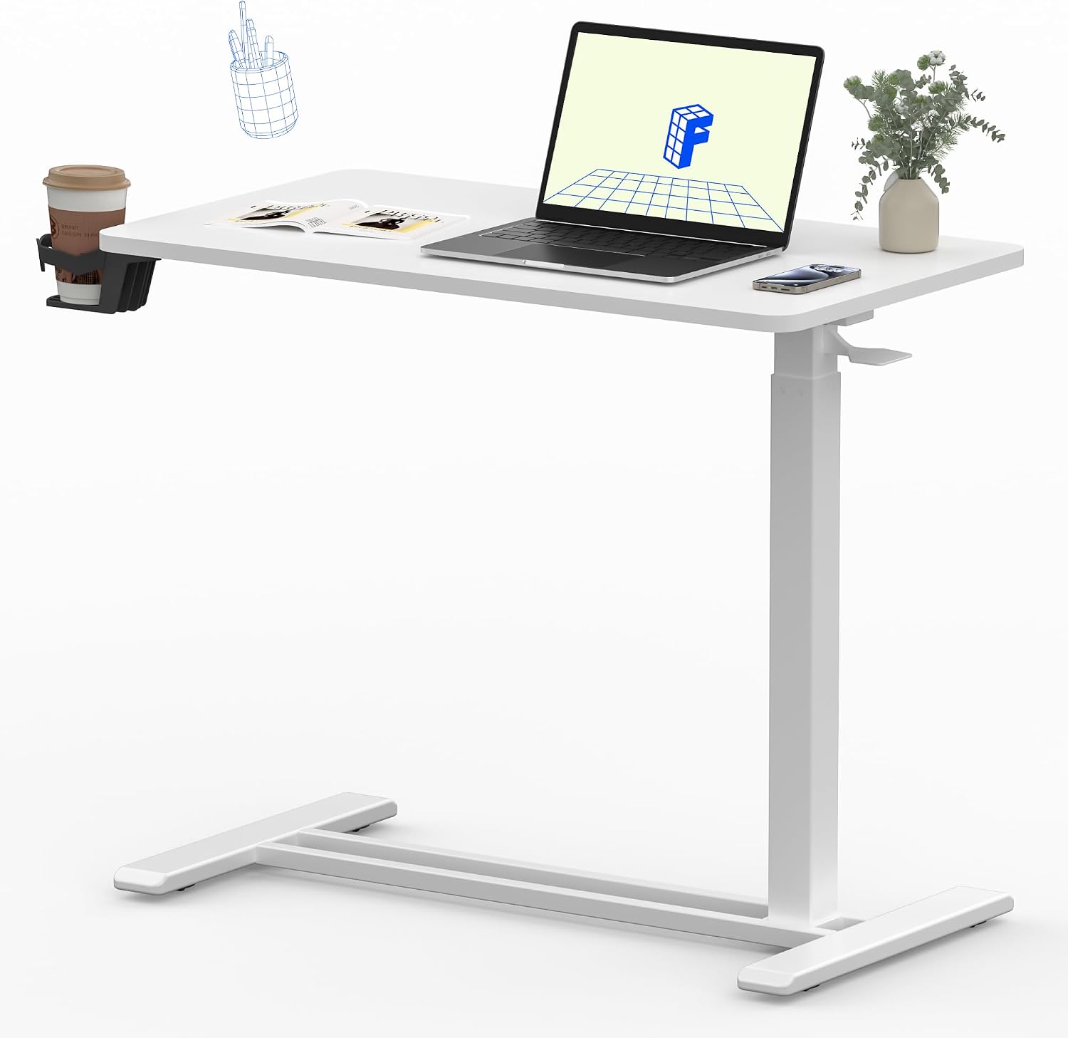 Detalle de FLEXISPOT Mobile Standing Desk, 32-inch