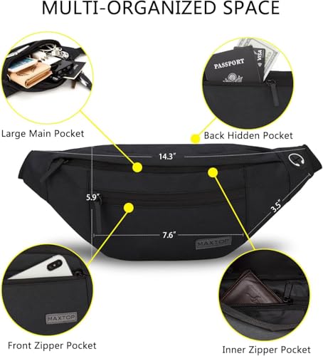 Thumbnail 2 de MAXTOP Large Crossbody Fanny Pack for Women and Men: Hands-Free Convenience with Reflective Detail