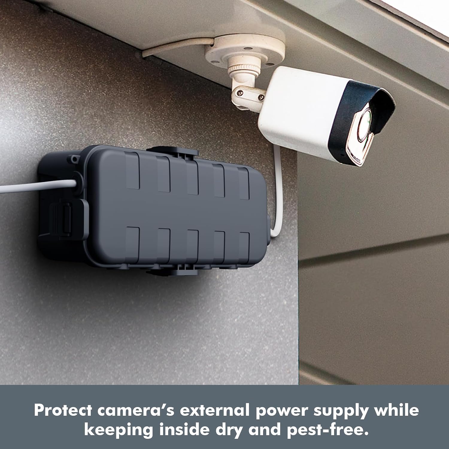 Detalle 2 de RESTMO Outdoor Waterproof Box (29 × 13.2 × 10cm) – IP54 weatherproof electrical box for outdoor plug extensions