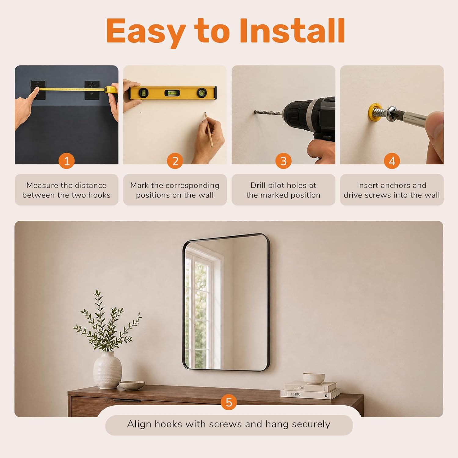 Thumbnail 6 de Sweetcrispy Bathroom Wall Mirror 40x30 Inch