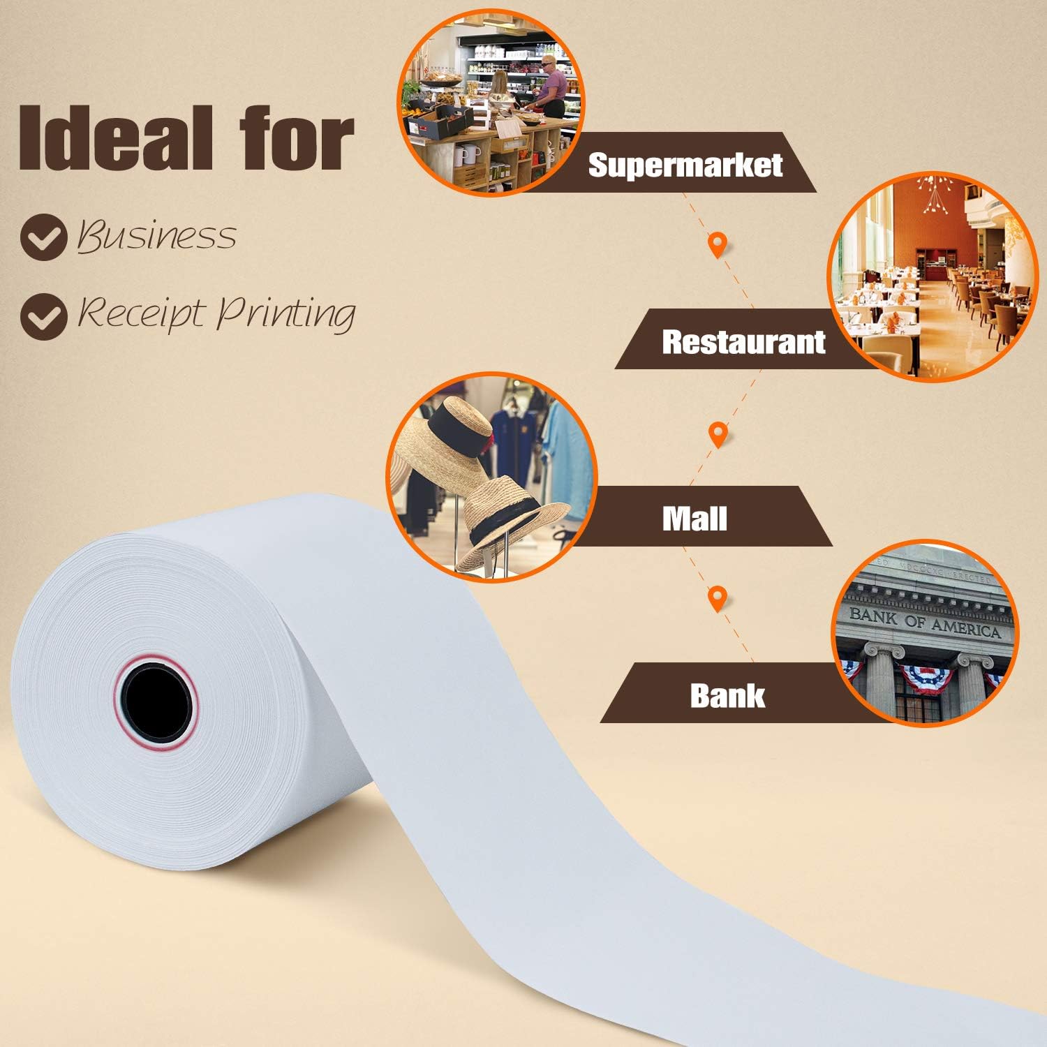 Thumbnail 6 de TK Thermal King 3 1/8" x 230' Receipt Rolls