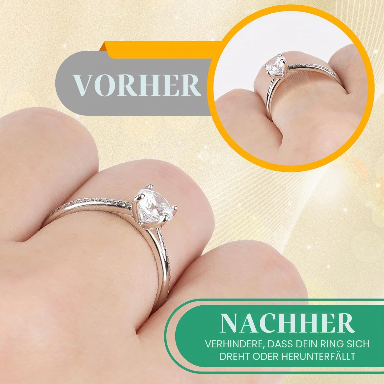 Thumbnail 6 de Ringverkleinerer 14-teilig für breite Ringe aus Silikon