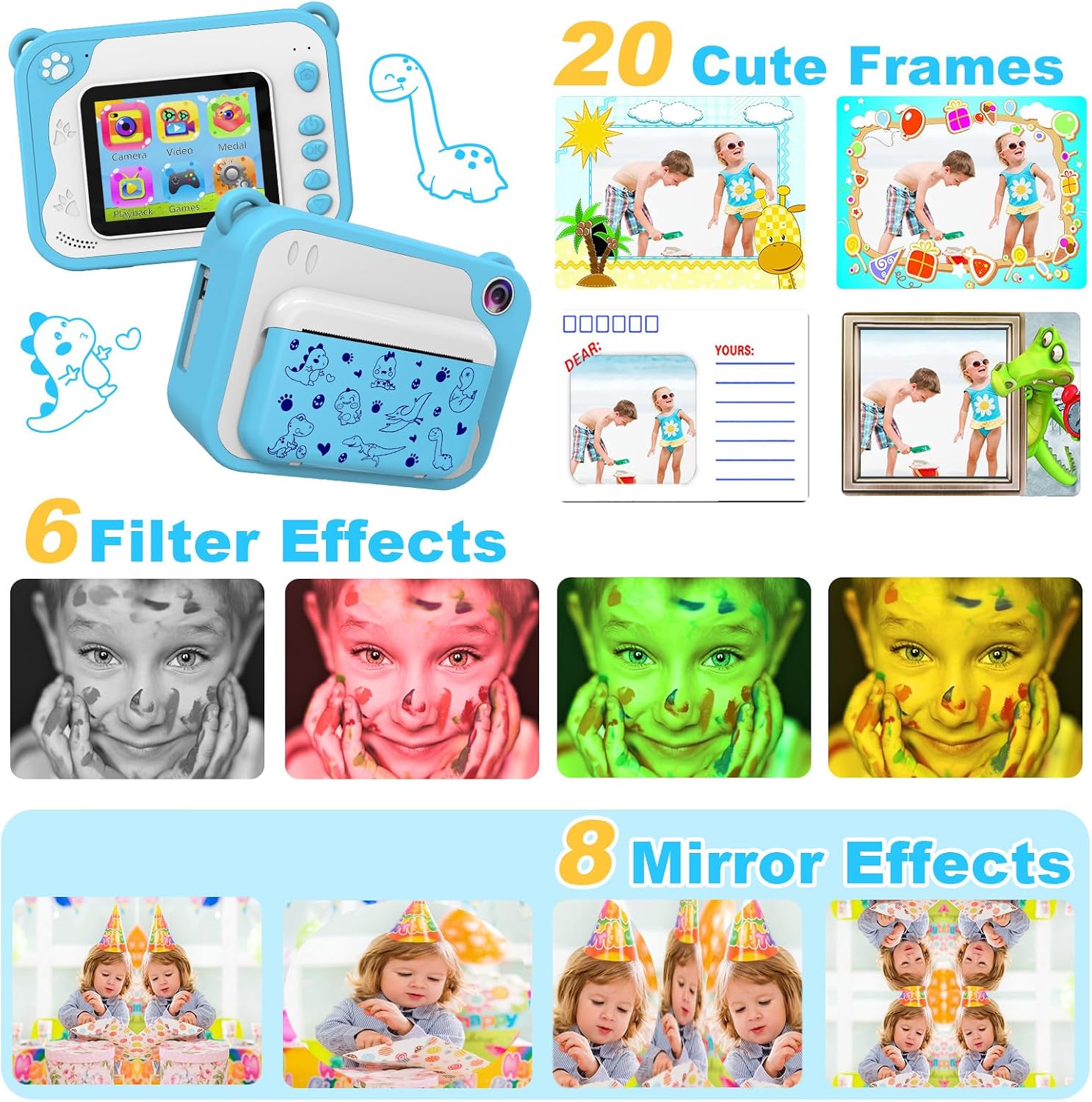 Detalle de KinderKamera Sofortbildkamera 1080P mit 32 GB