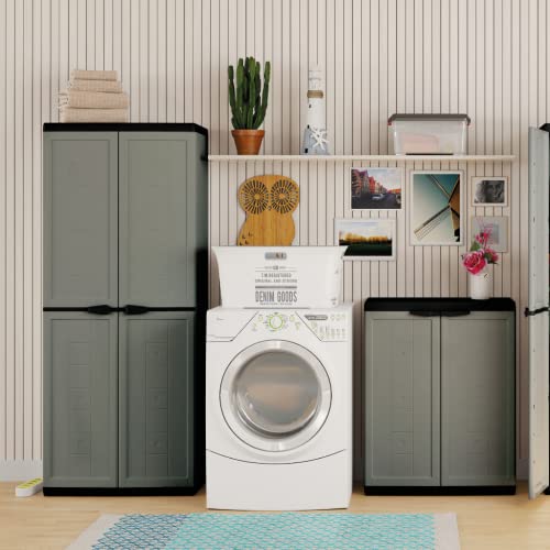 Detalle de Keter Armadio Jolly Basso: 1 Ripiano Regolabile, Grigio/Nero, 68x39x85H cm