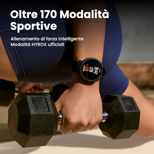Detalle de Amazfit Active Max 48mm: smartwatch con AMOLED 1,5'', mappe offline e NFC