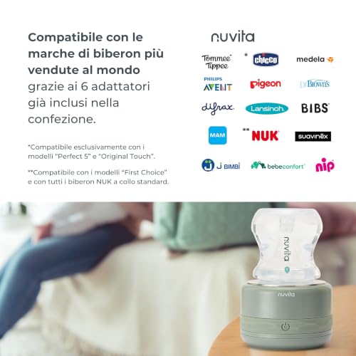 Detalle de Nuvita 1166 Warm70 Scalda-biberon Portatile Senza Fili 70°C