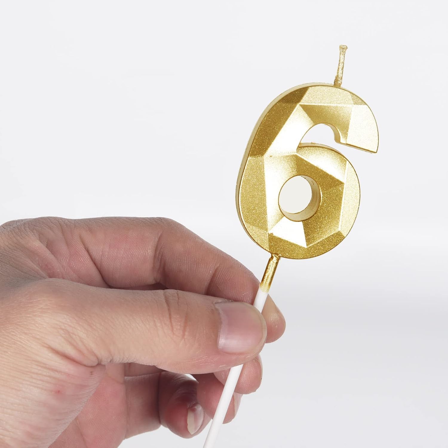 Thumbnail 3 de Yiran 98th Birthday Candles, Gold Number 98 – 3D Diamond Topper for Cakes