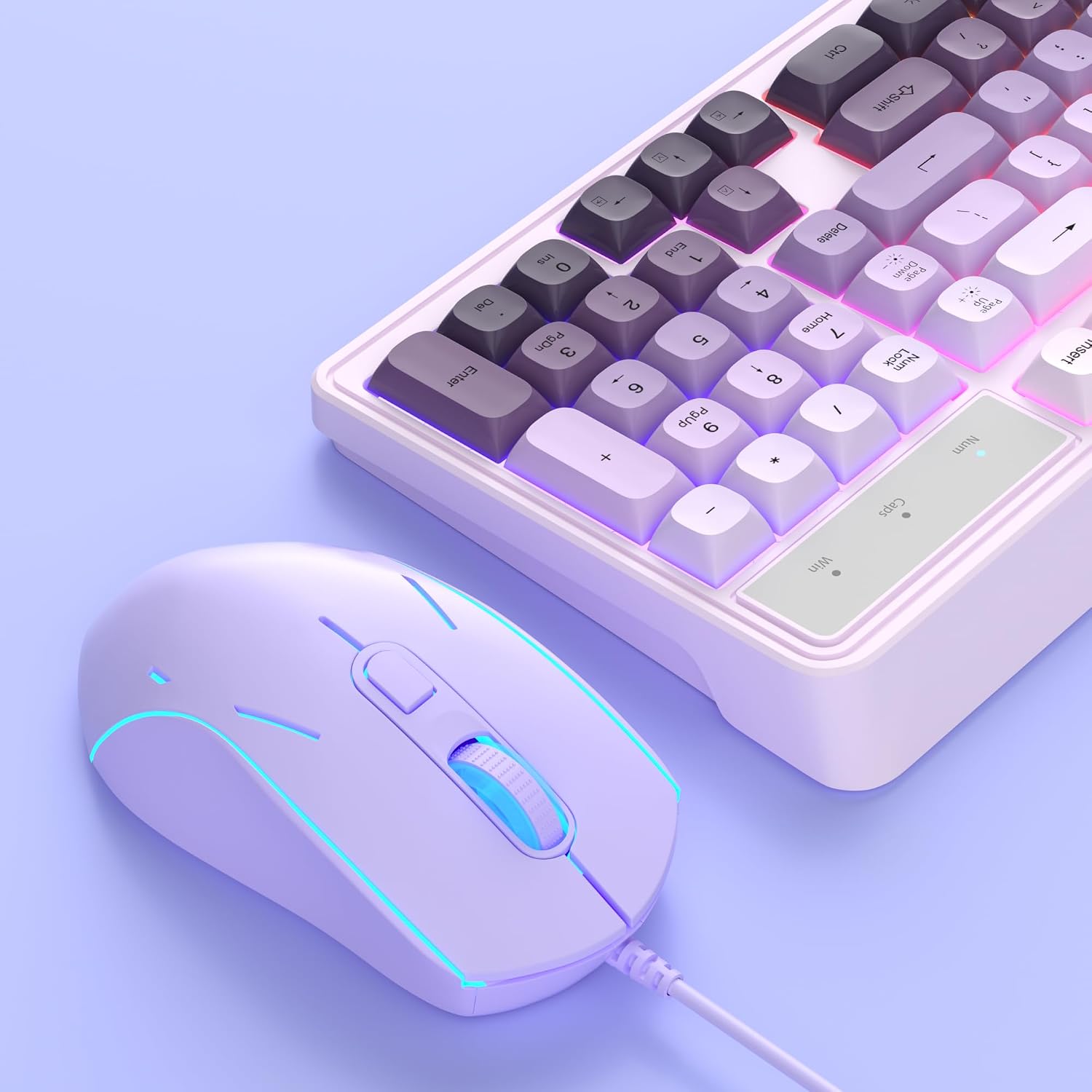 Thumbnail 6 de MageGee Gradient Purple Keyboard and Mouse GK980