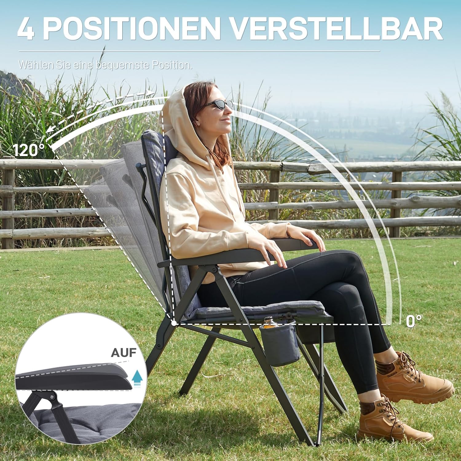 Detalle 2 de EVER ADVANCED Campingstuhl 150 kg