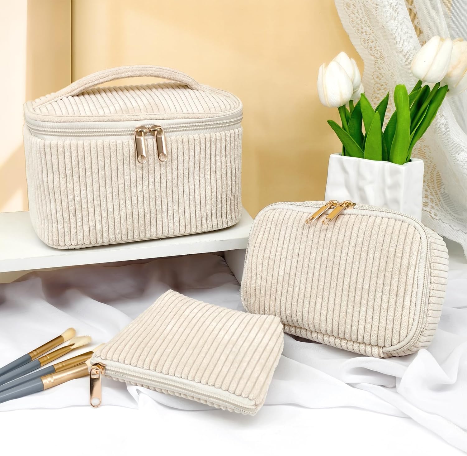 Detalle 2 de 3er Set Kosmetiktasche Kulturtasche 26 x 16 x 14 cm