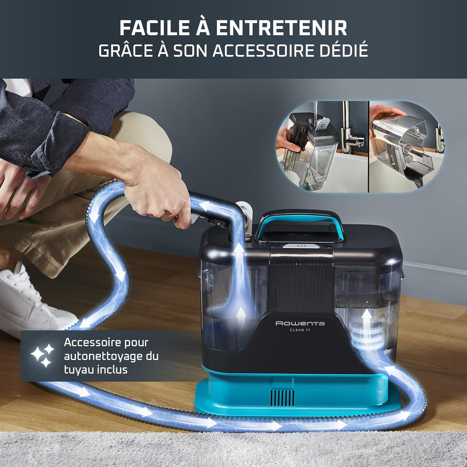 Thumbnail 5 de Rowenta IN5020F0 Clean it shampouineuse 750W pour voiture