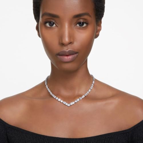 Detalle de Swarovski Collier Mesmera – Tailles variées, blanc, métal rhodié