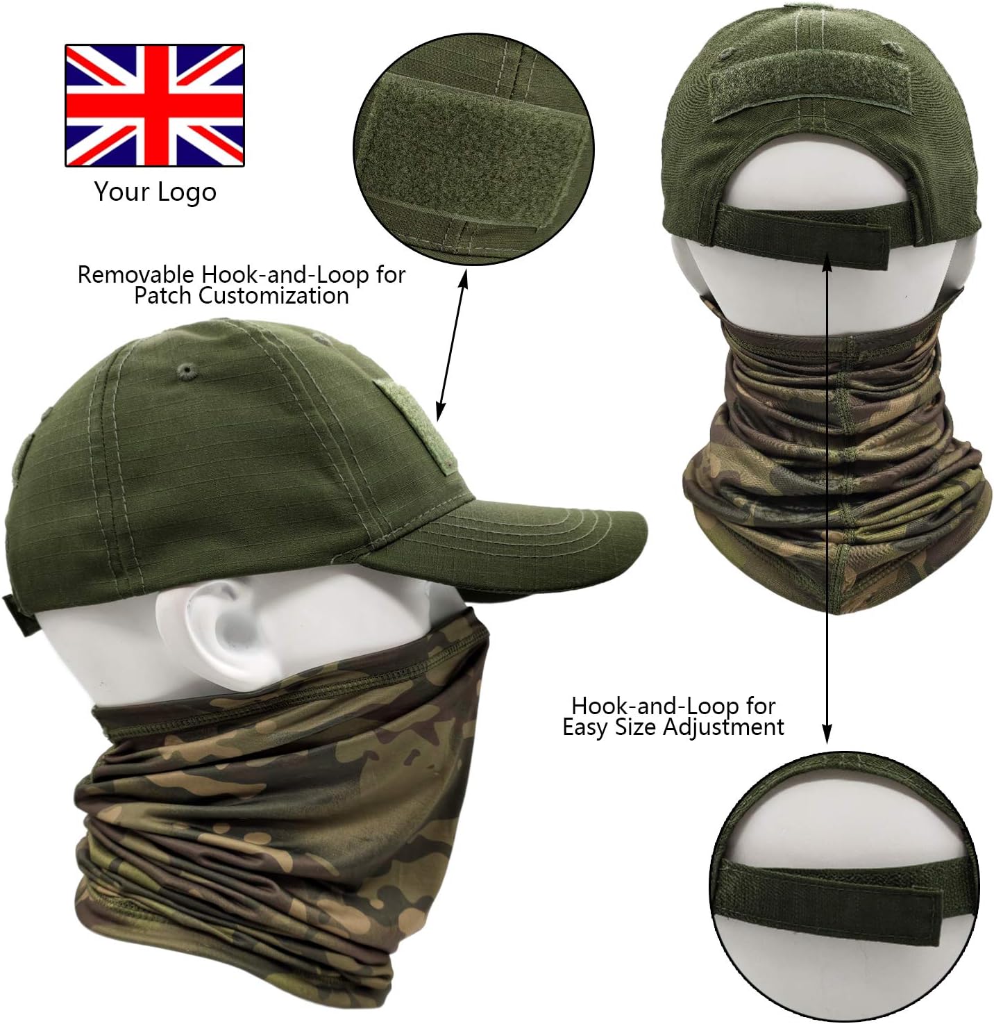 Detalle de ehsbuy Gorra Táctica Camuflaje 22–24 pulg