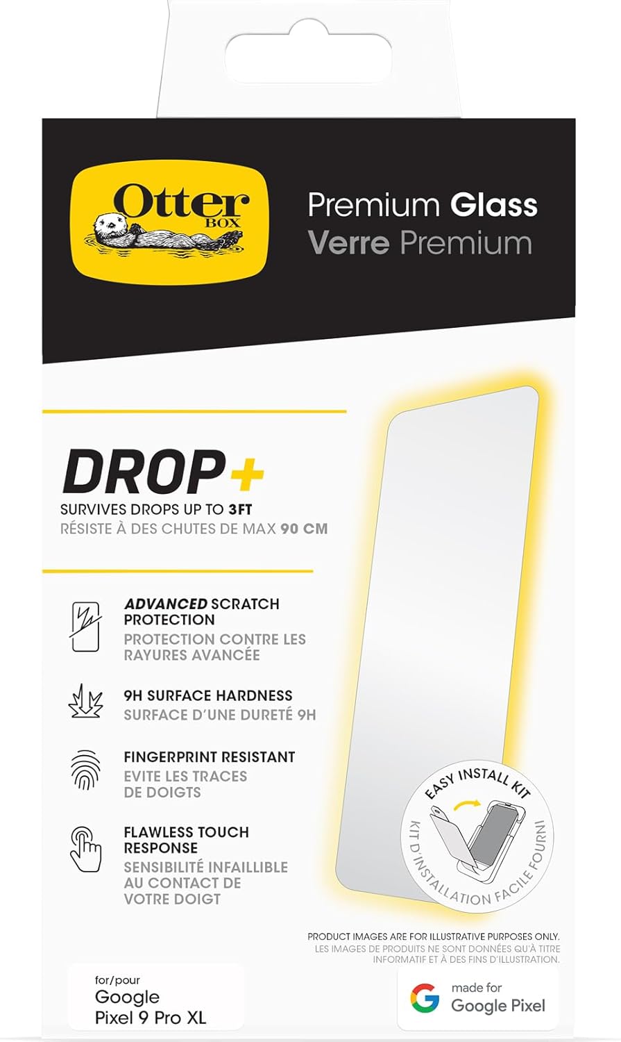 OtterBox Premium Glass – Protecteur d'écran pour Google Pixel 9 Pro XL