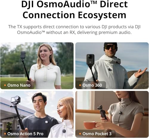 Detalle de DJI Mic Mini (2 TX + 1 Mobile RX): Ultra-light Wireless Mic System