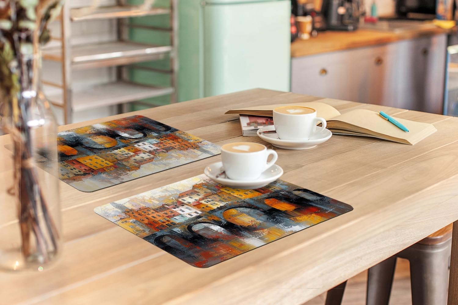 Detalle de KitchenYeah placemats, set van 6 in vinyl met antisliponderzijde