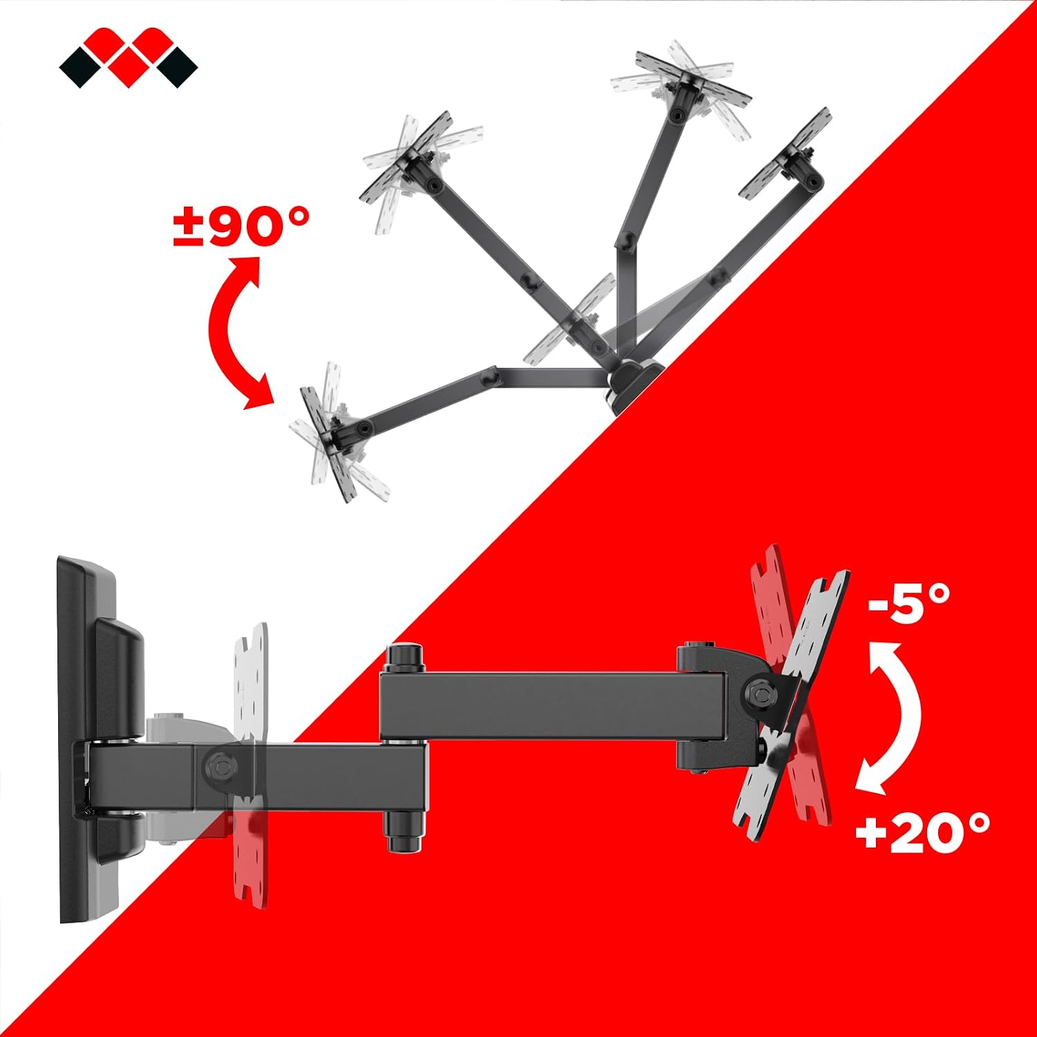 Detalle 2 de Meliconi FULLMOTION 100 supporto TV 17 Kg