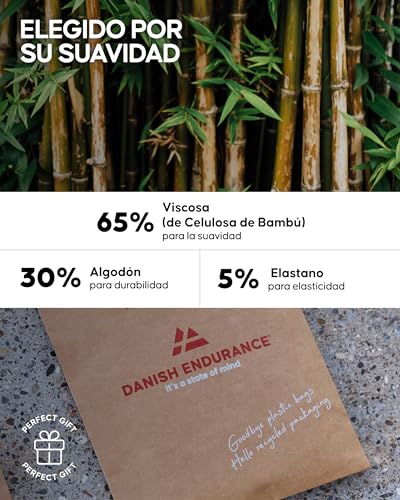 Thumbnail 4 de Danish Endurance calzoncillos bóxer de bambú para hombre (6 pack) negro, con o sin bragueta, XXXL