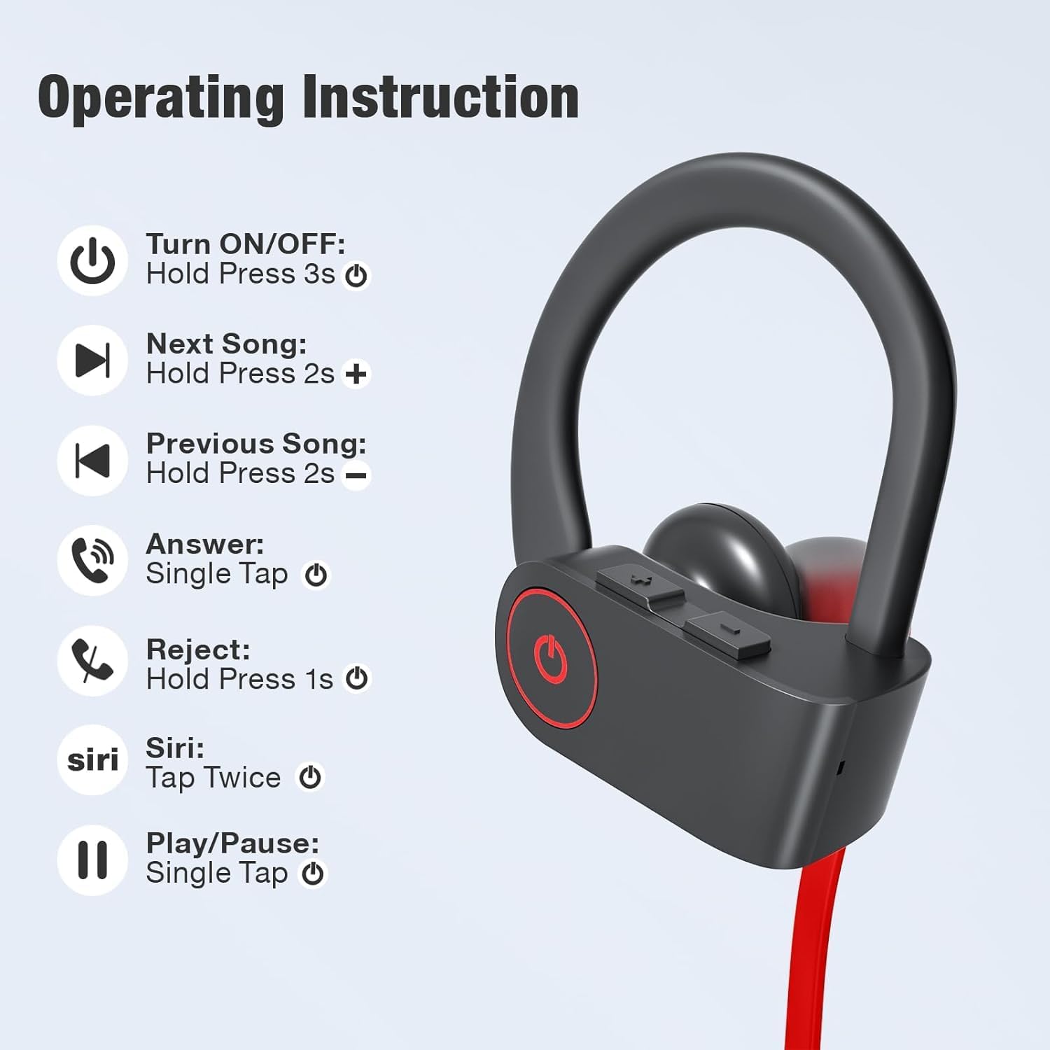 Thumbnail 1 de NUASI Bluetooth Headphones Bluetooth 5.3 Wireless Earphones
