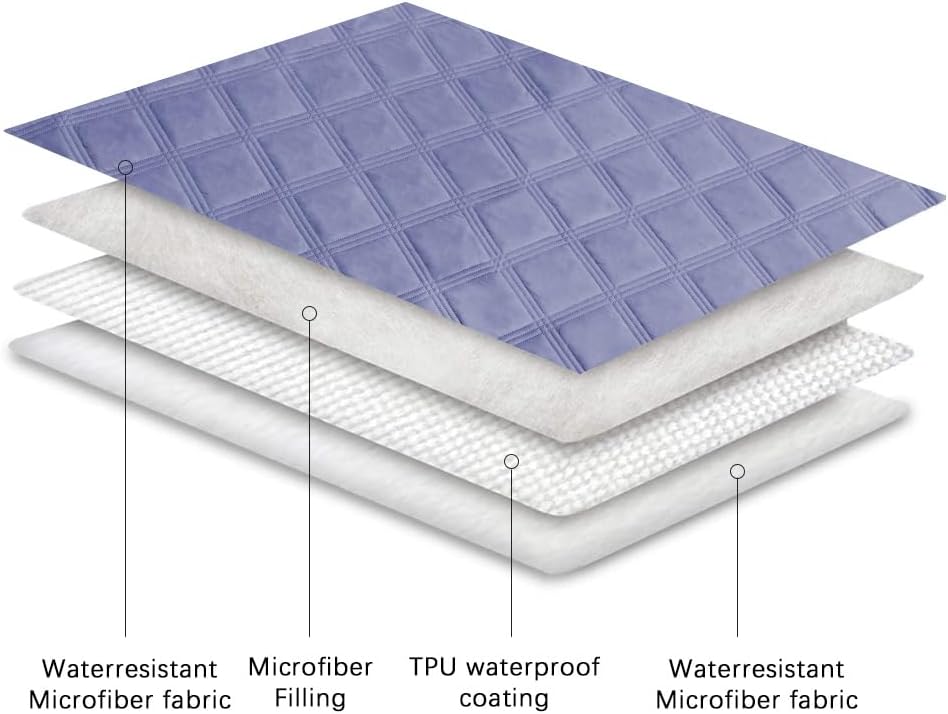 Detalle 1 de Ameritex Waterproof Dog Bed Cover, 82 x 102-Inch Quilted Microfiber Blanket