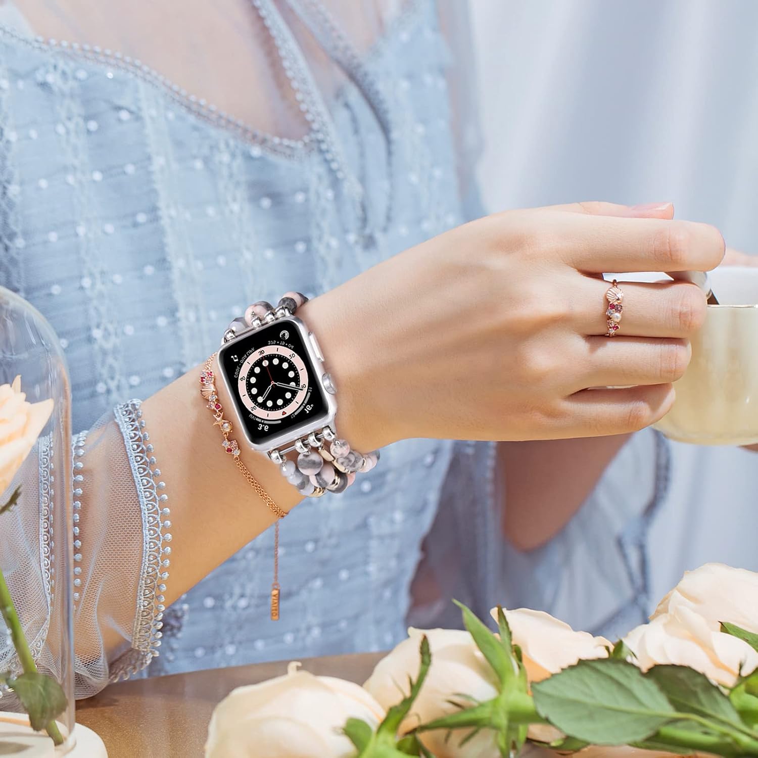 Thumbnail 2 de VISOOM Beaded Boho Bracelet for Apple Watch 40mm