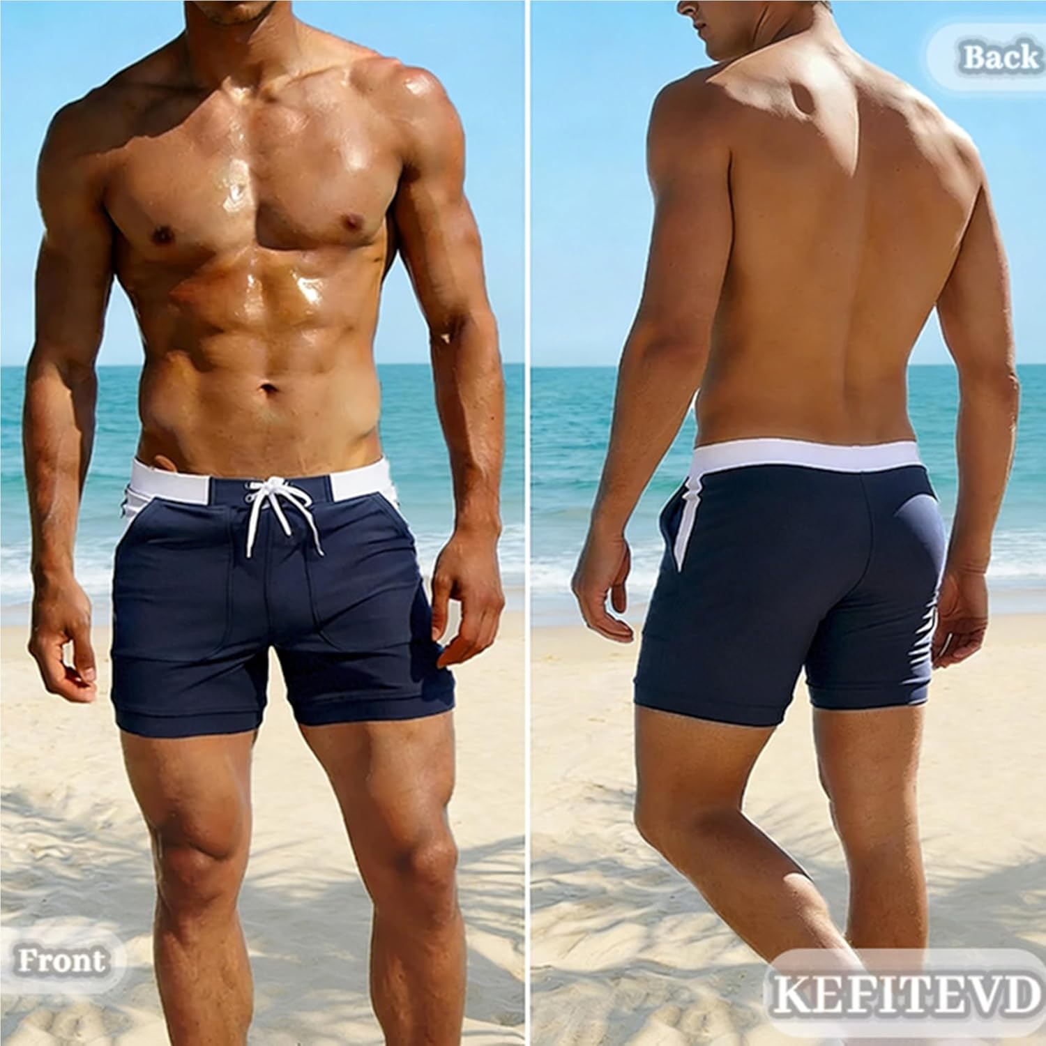 Thumbnail 1 de KEFITEVD Men's Quick Dry Swimming Shorts – YK016