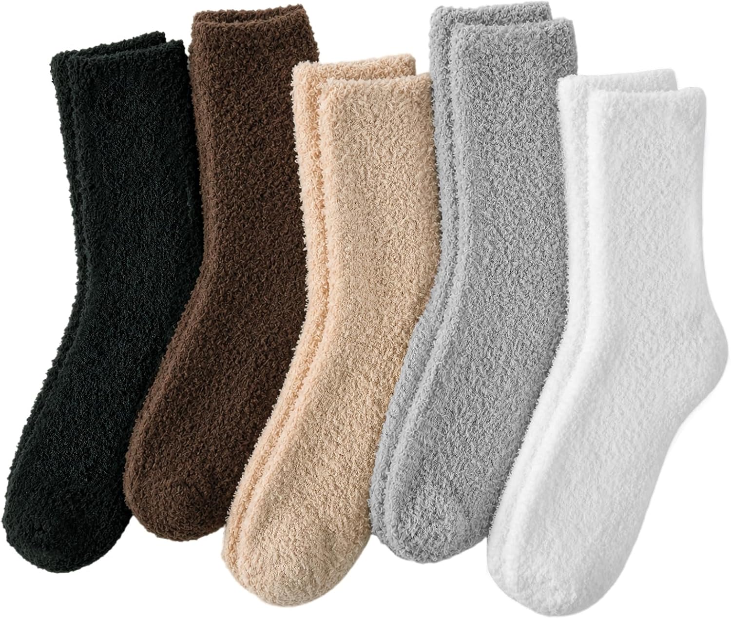 Detalle de SukModen Fluffy Socks, Coral Fleece Winter Bed Socks with Stretch Cuffs