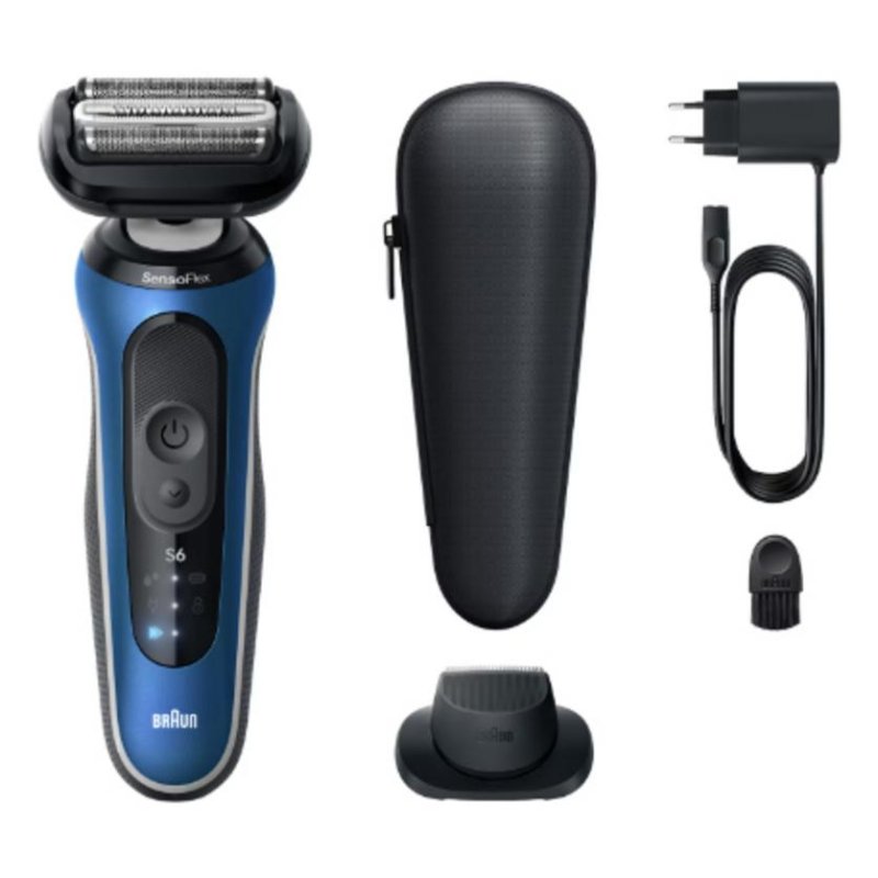 Thumbnail 1 de Braun Series 6 62-B1200s: afeitadora facial inalámbrica 60 min, seca y mojada