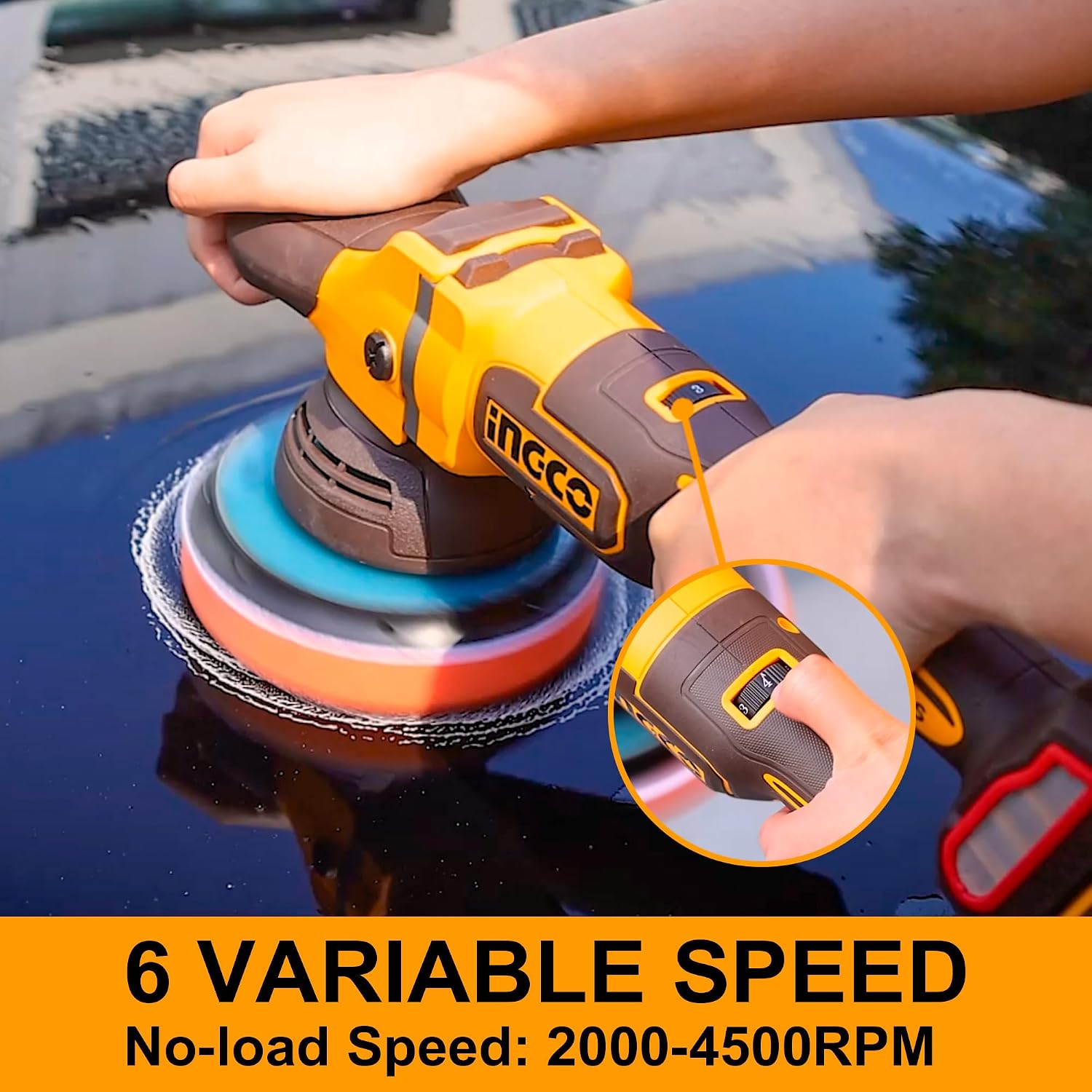 Thumbnail 6 de INGCO 20V Brushless Random Orbital Polisher 150mm