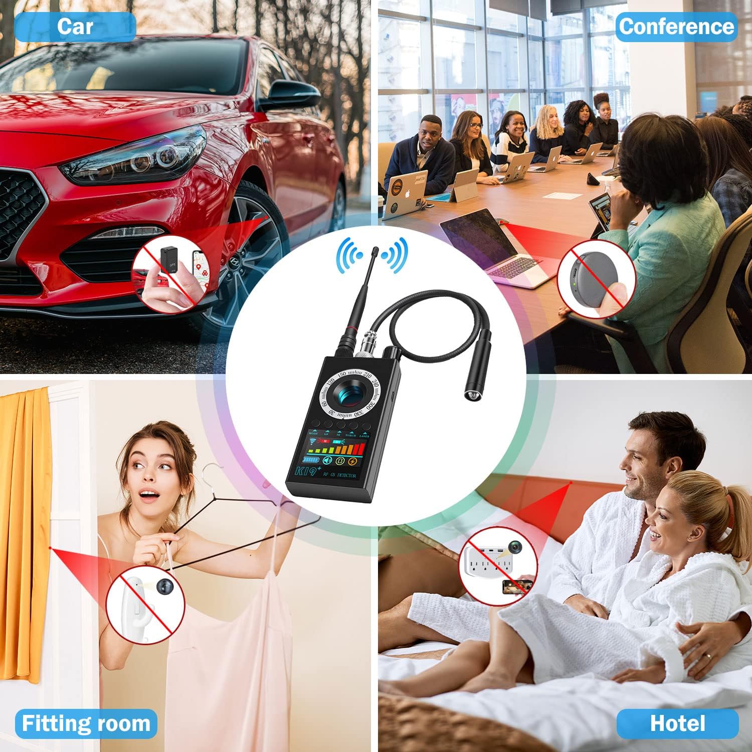 Thumbnail 4 de FOWARD GAUSS K19+ Rilevatore di telecamere nascoste e anti-spy: protezione privacy portatile