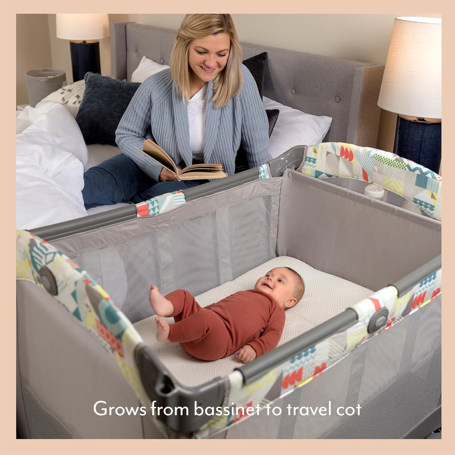 Detalle de Graco Contour Electra Lightweight Travel Bed with Music, Vibration and Foldable Design