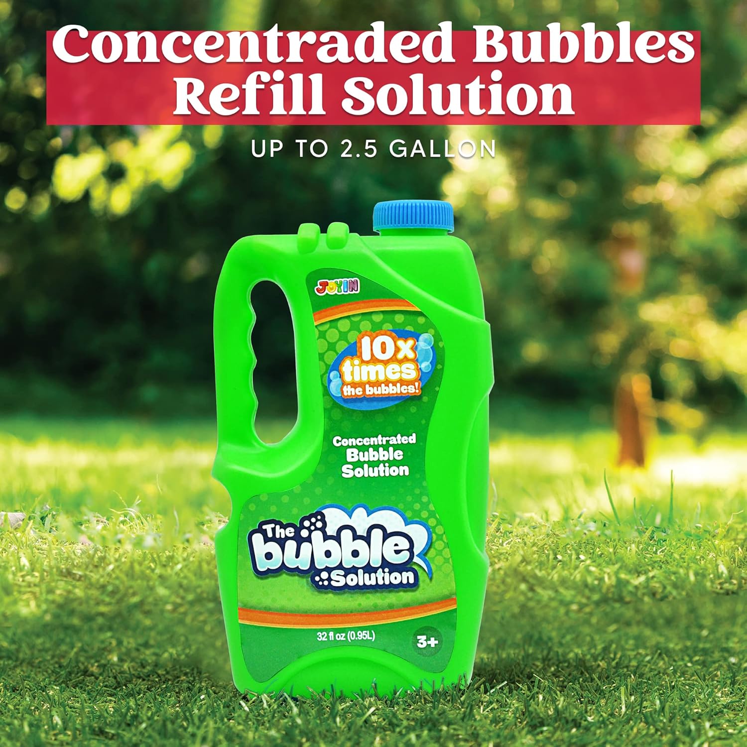 Thumbnail 1 de JOYIN 32 oz Concentrated Bubble Solution (Green) for Kids