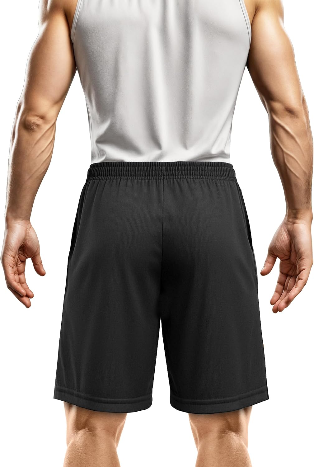 Detalle 2 de NY Threads Pantaloncini Sportivi da Uomo – Asciugatura Rapida, Vestibilità Ampia e Leggeri