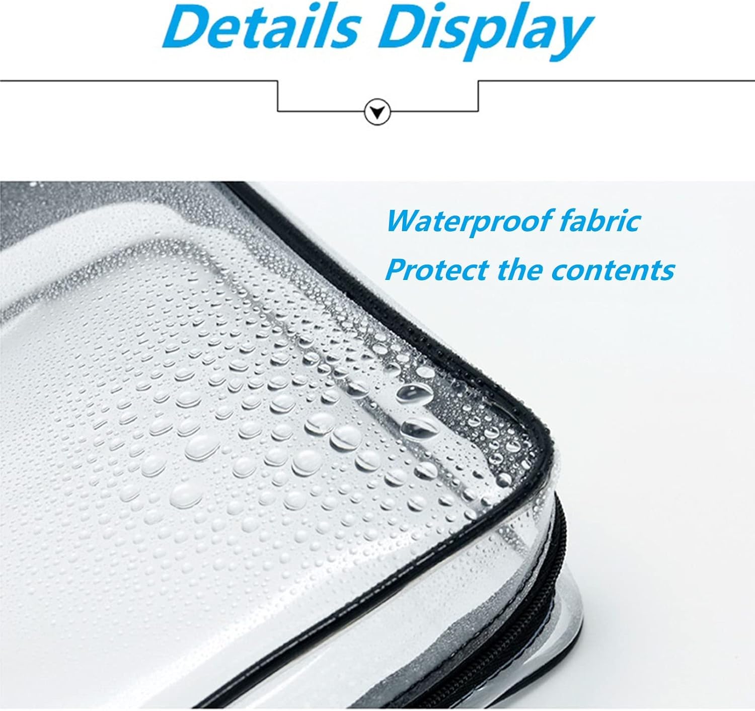 Detalle de Clear Toiletry Bags 2pcs large clear makeup pouch