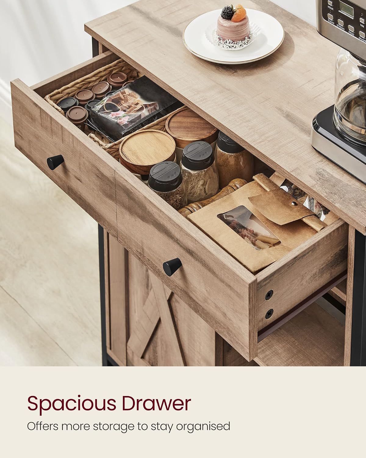 Detalle de VASAGLE Daxton Collection LSC100B50 Storage Cabinet with Adjustable Shelf