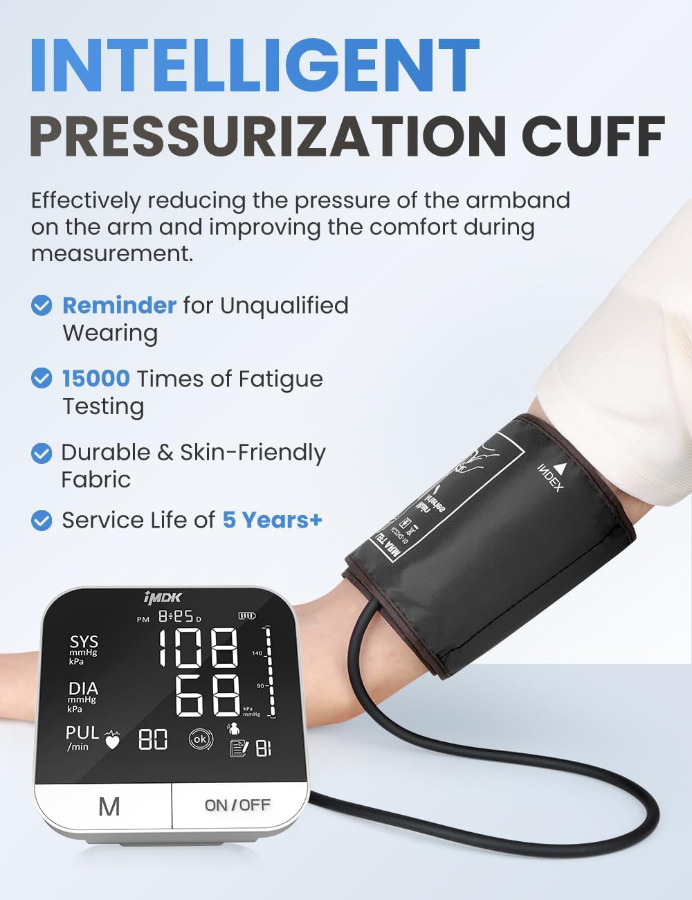 Detalle 2 de FoviFlxy Blood Pressure Monitor for Arms with ±3 mmHg Accuracy and App Tracking