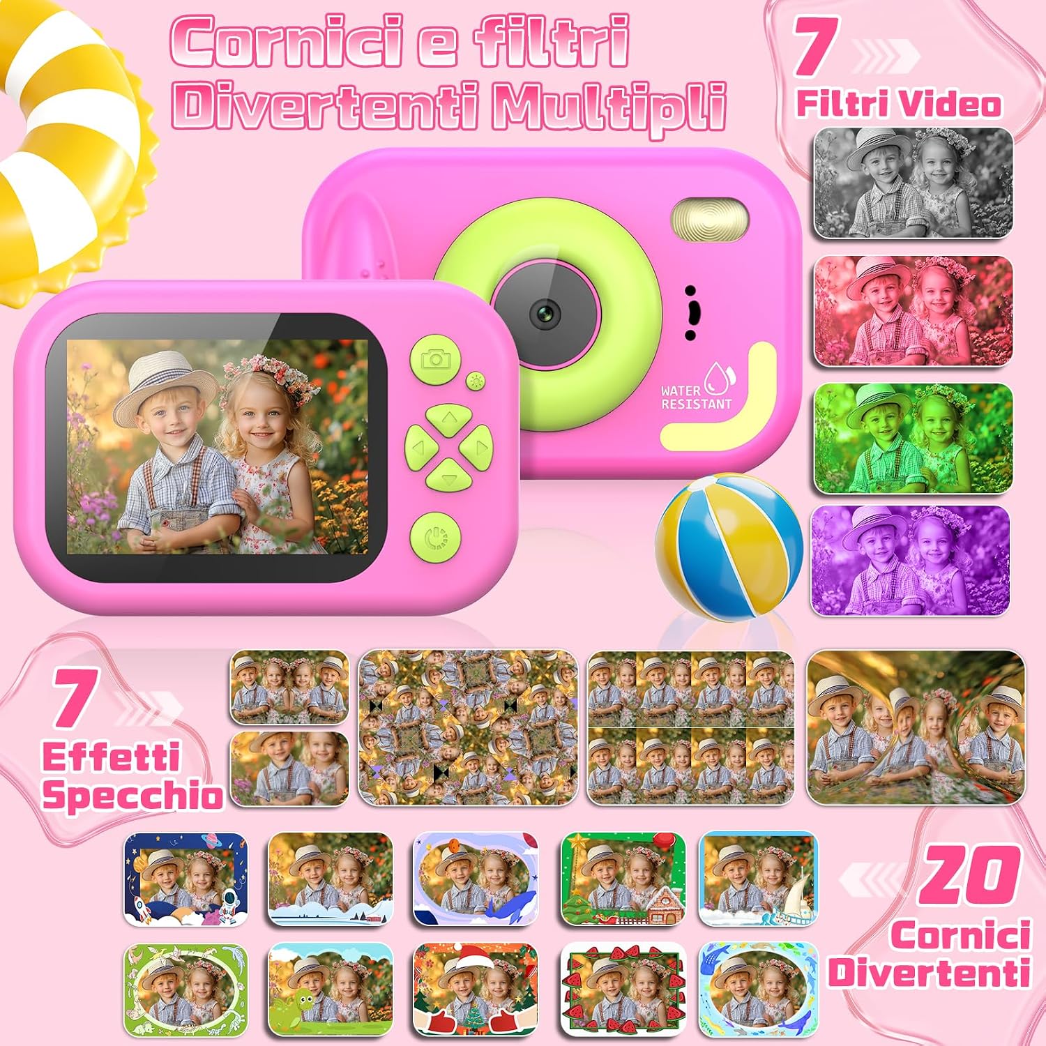 Thumbnail 6 de CHAKEYAKE Fotografica Bambini 1080P IP67, 32GB – Fotocamera subacquea per piscine e mare