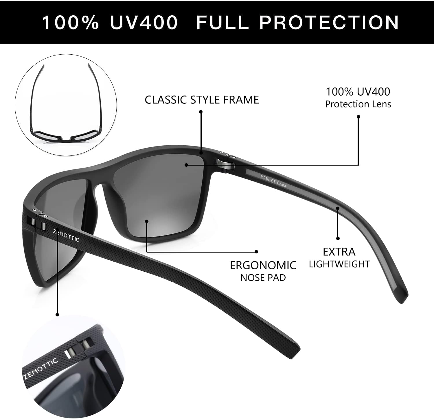 Thumbnail 3 de ZENOTTIC Polarized Sunglasses UV400 protection 🕶