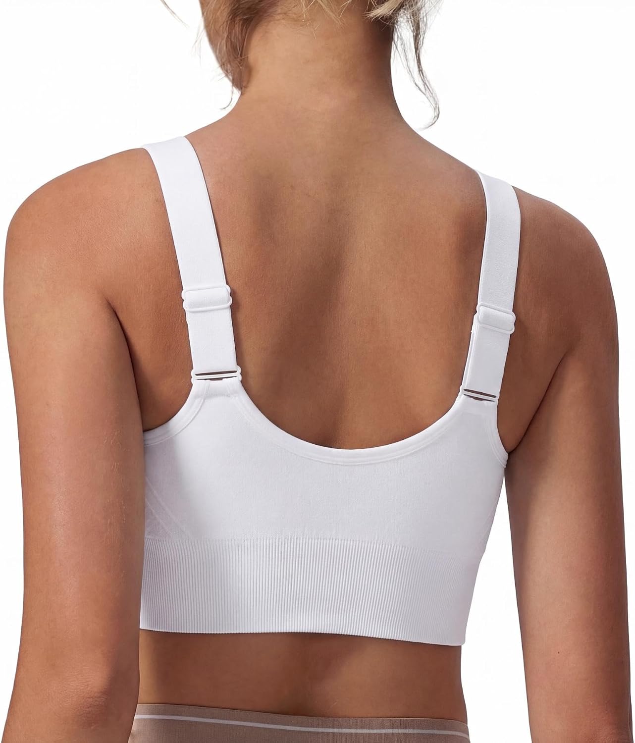 Detalle de Leversic Women’s High-Impact Wirefree Sports Bra with Adjustable Straps