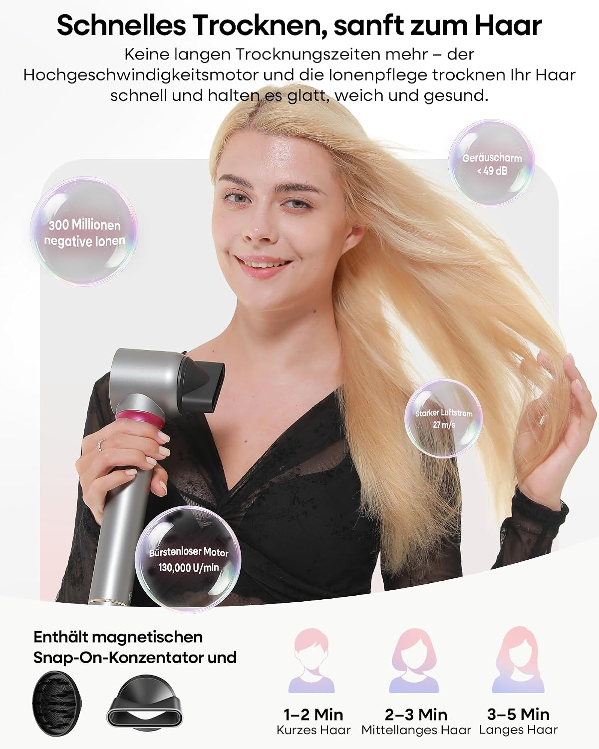 Detalle 2 de okaydeer 7-in-1 Hairstyler Airstyler Lockenstab 1,0 kW