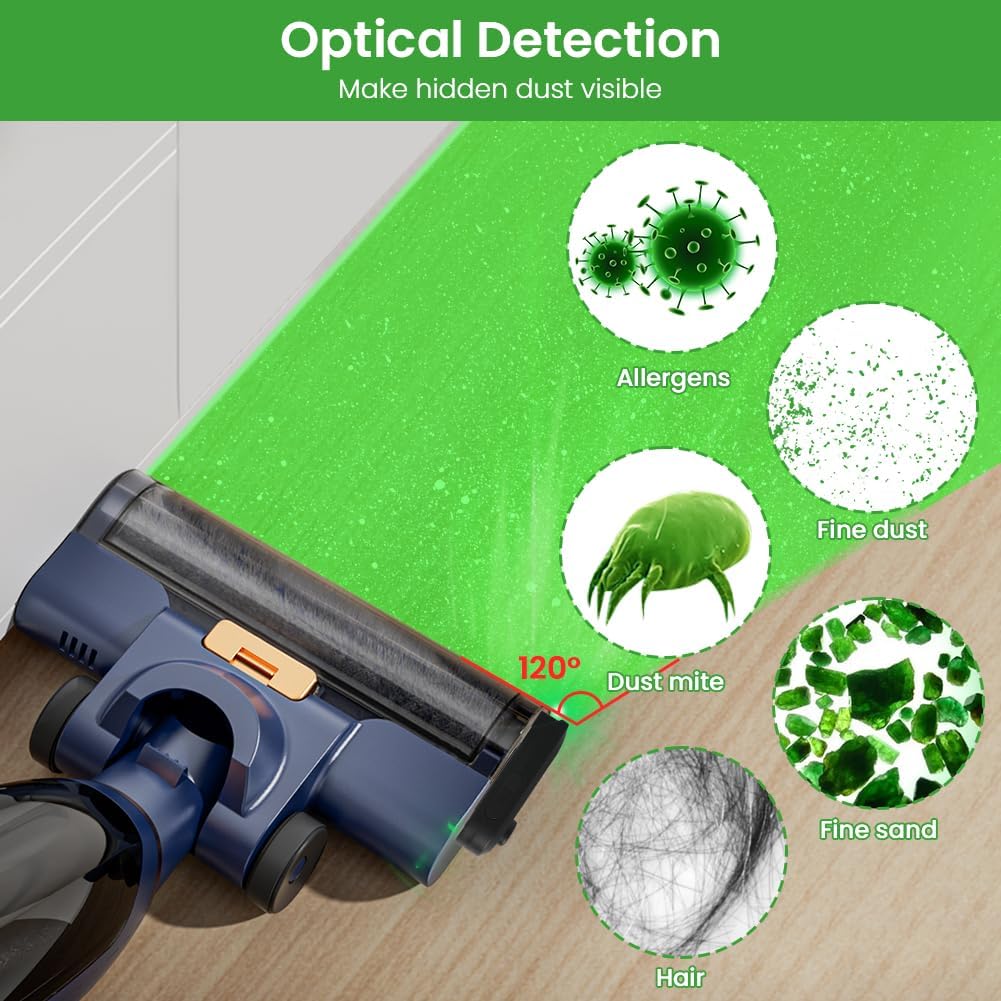Thumbnail 5 de URAQT Luce per aspirapolvere 2 pezzi: Rivelatore di Polvere con LED verde per testine aspirapolvere