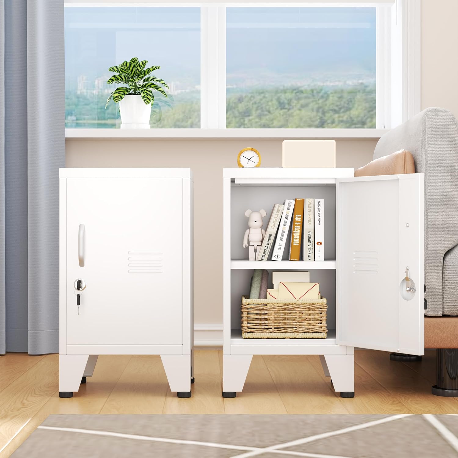 Thumbnail 4 de pozdeg PD-V-W-FBA 24.5-Inch White Lockable Steel Storage Locker