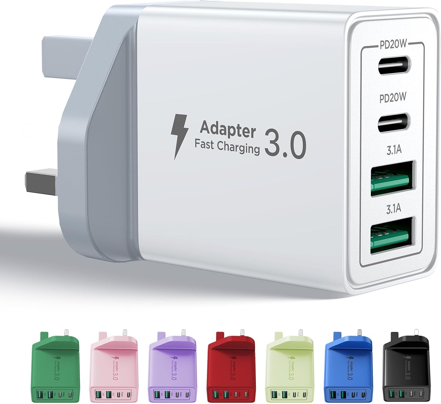 Detalle de Anker 40W 4‑Port USB‑C Fast Charger
